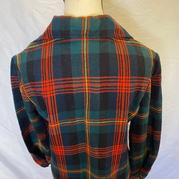 Vintage Sears JR Bazaar Women's Plaid Flannel Button Down Shirt Size Small Top - Picture 6 of 10